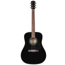 Fender CD-60 Dreadnought V3 Chitarra acustica spalla mancante a 20T, Nero