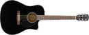 Fender CD-60SCE Dreadnought Walnut Fingerboard Black Chitarra Acustica Elettrif.