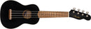 Fender Venice Soprano Uke Walnut Fingerboard Black profilo sottile manico a "C"