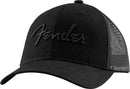 Fender Snap Back Pick Holder Hat Black Cappello logo Fender visiera portaplettri