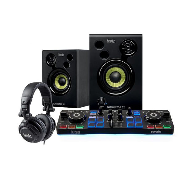 Hercules DjStarter Kit DJControl Starlight + 2x DJMonitor32, cuffie HDP DJ M40.2