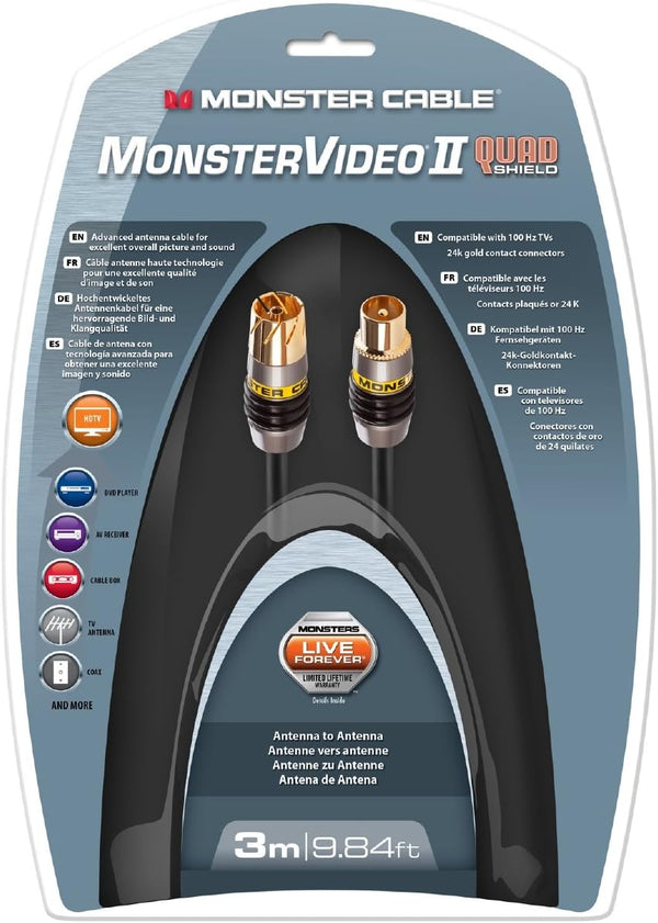 Monster Cable MONSTERVIDEO II Quad Shield Cavo x antenna TV MV2A QUAD PCX da 3mt