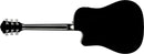 Fender FA-125CE Dreadnought Black Chitarra elettrif. 20T spalla mancante Nero