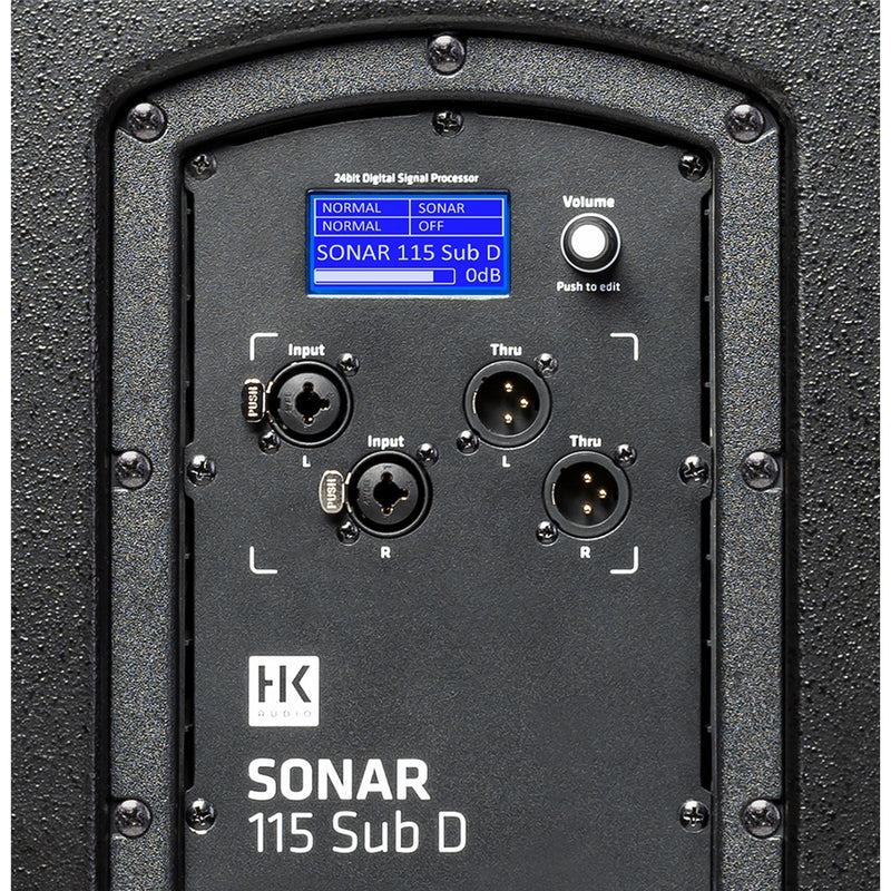HK Audio Sonar 115 Sub D Subwoofer attivo 15" 1500w DSP e Mixer integrato, Nero