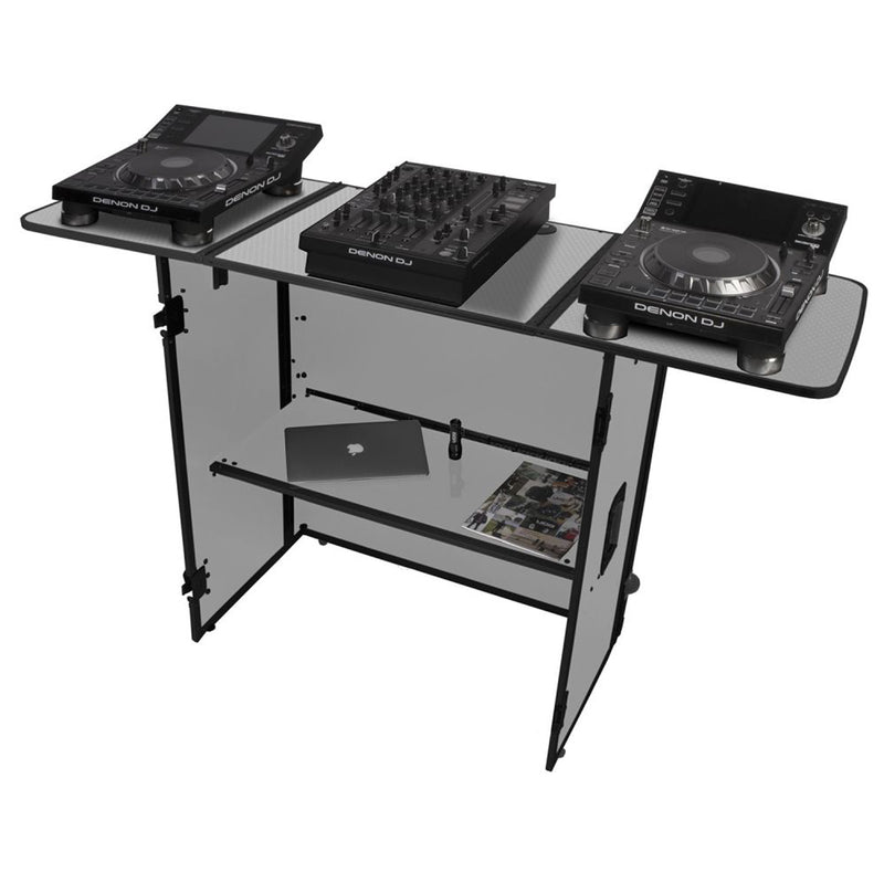 UDG U91049WH2 Ultimate Fold Out DJ Table White MK2 Plus Wheels Tavolo Dj Bianco