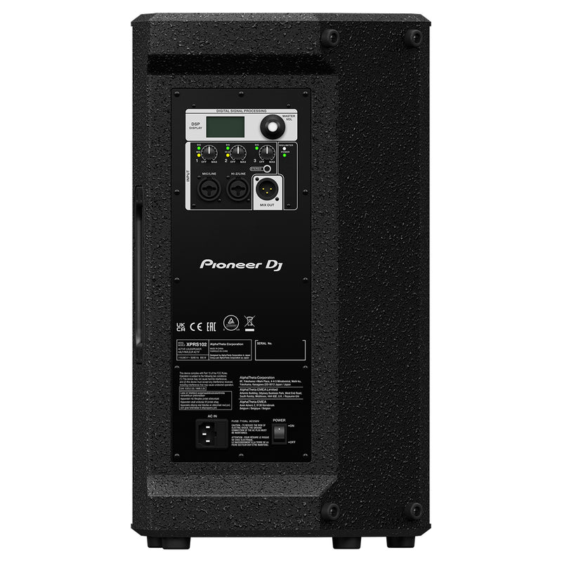 Pioneer Dj XPRS102 Diffusore Monitor Audio Cassa Attiva 10" 2000w di picco, Nero