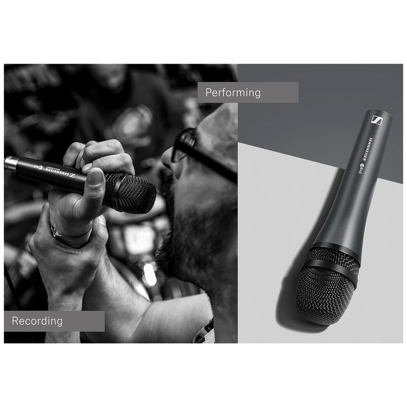 Sennheiser E845 Microfono Supercardioide Pro per voce + supporto + astuccio
