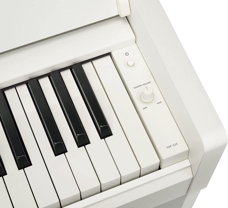 Yamaha YDP-S35WH Pianoforte Tastiera Digitale Arius 88 Tasti pesati, Bianco