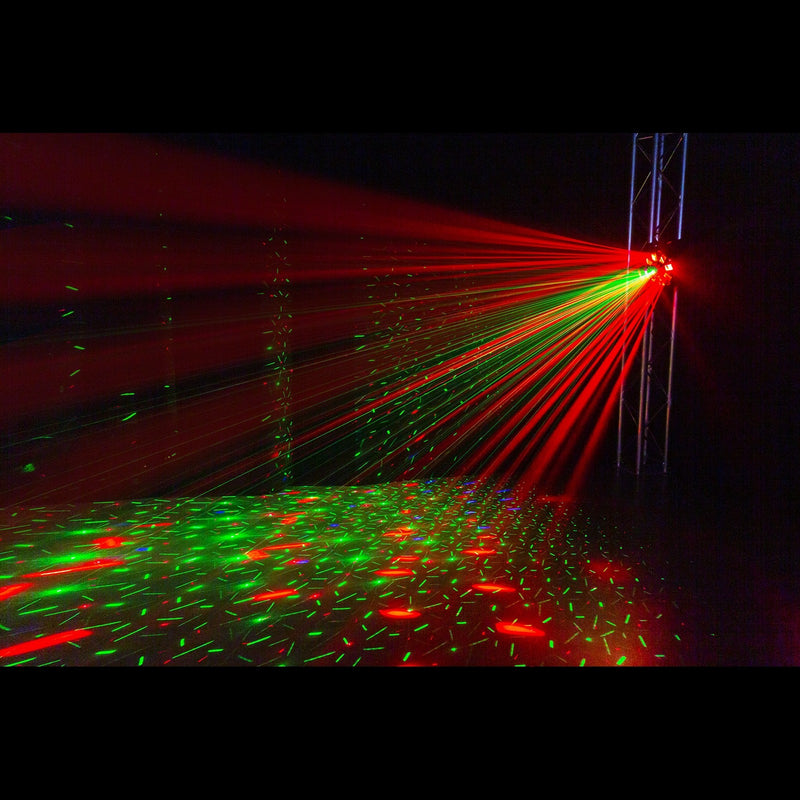 Beamz Multibox Led effetto laser strobo Par Derby 4 in 1 con comando IR e DMX