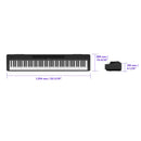 Yamaha P-143B Pianoforte digitale a 88 tasti pesati Graded Hammer Compact, Nero