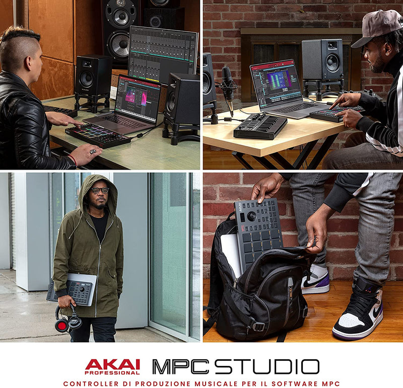 Akai MPC STUDIO 2 Controller Professionale MIDI USB per software PC, Nero