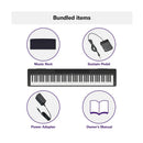 Yamaha P-143B Pianoforte digitale a 88 tasti pesati Graded Hammer Compact, Nero