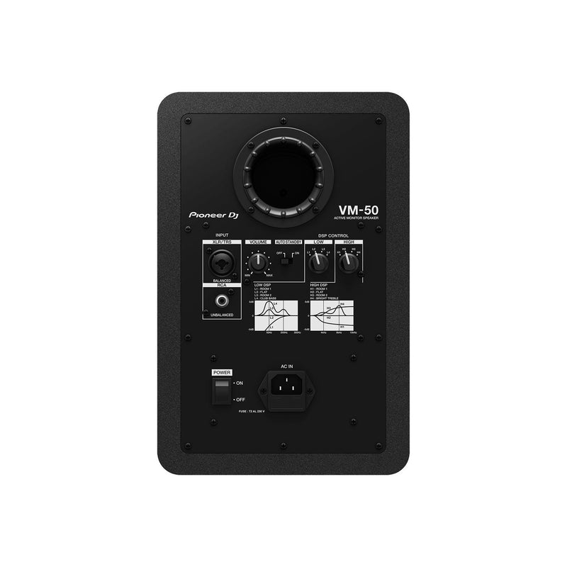 Pioneer Dj VM-50 BLK Coppia Cassa Monitor Attivo Professionale da 60w x 2, Nero