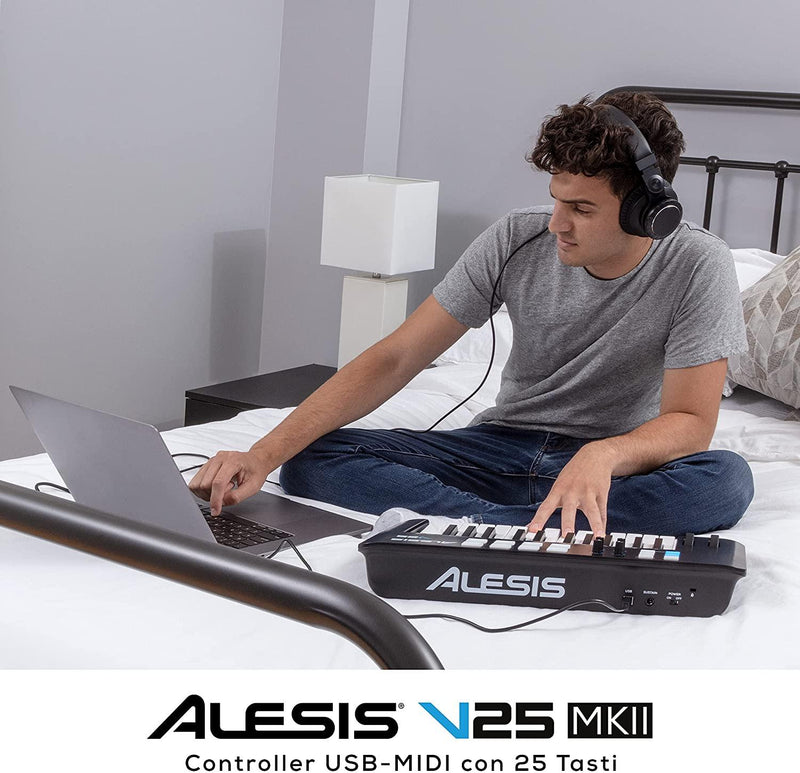 Alesis V25 MKII Tastiera MIDI Controller USB con 8 Pad Sensibili alla Velocità