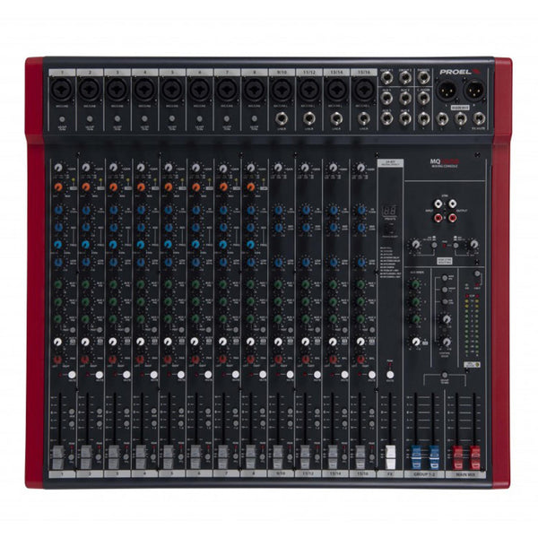 Proel MQ16USB Mixer pro 16 ingressi e 4 bus con FX e USB x live e Karaoke