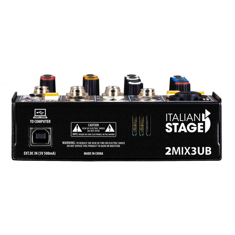 Italian Stage IS 2MIX3UB Mixer Audio Stereo con interfaccia USB e Bluetooth 2+2