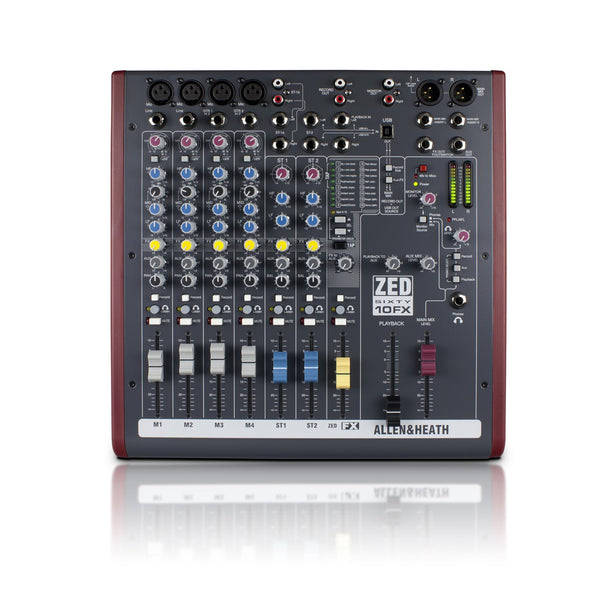 Allen & Heath ZED60-10FX Mixer multiuso con FX x suono e registrazione dal vivo.