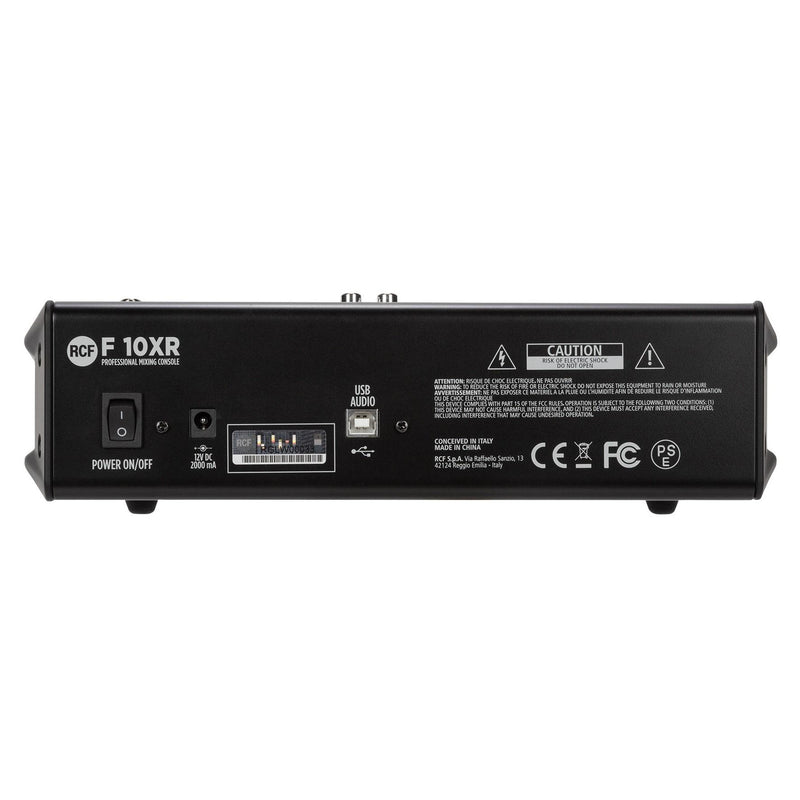 RCF F 10XR Mixer Professionale 10 Canali Sezione PRO DSP FX USB e Registrazione