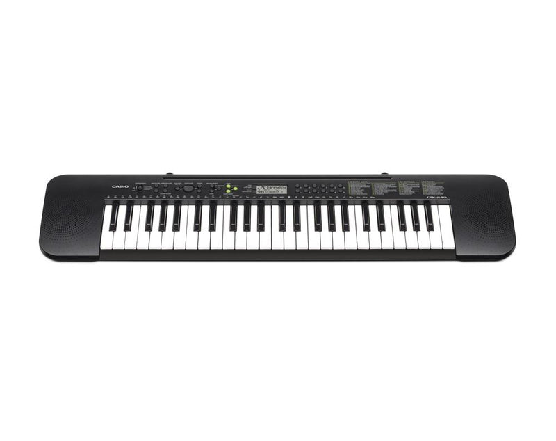 Casio CTK-240 Tastiera Pianoforte Digitale 49 Tasti standard, 100 ritmi, Nero