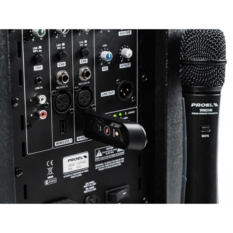 Proel V12FREE Sistema audio completo Trolley a batteria Cassa Attiva 400w