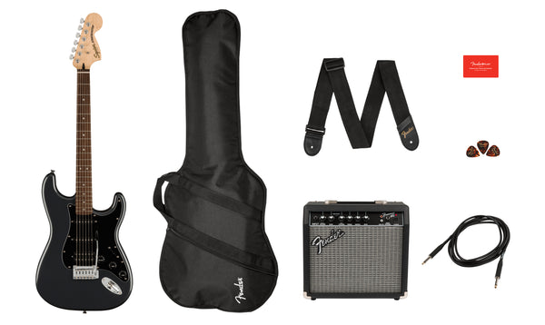 Fender Affinity Stratocaster Frost Metallic Pack chitarra elettrica +amp15w+acc.