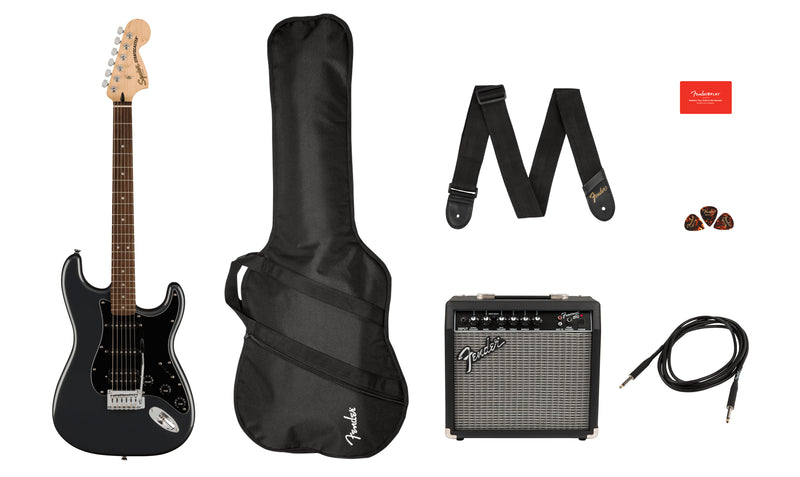 Fender Affinity Stratocaster Frost Metallic Pack chitarra elettrica +amp15w+acc.