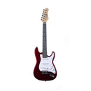 Eko ST-100 3/4 CHROME RED Chitarra Elettrica 3/4 a 21T e 3 pickup single coil