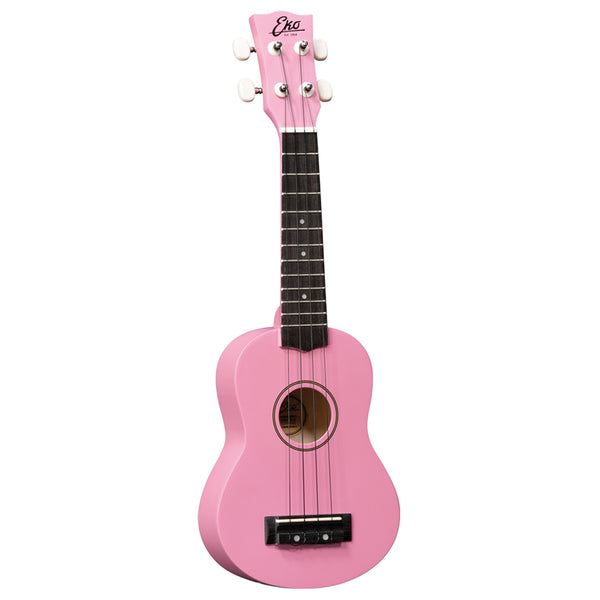 Eko Primo Ukulele Pink Ukulele Soprano + accordatore corde ricambio e custodia