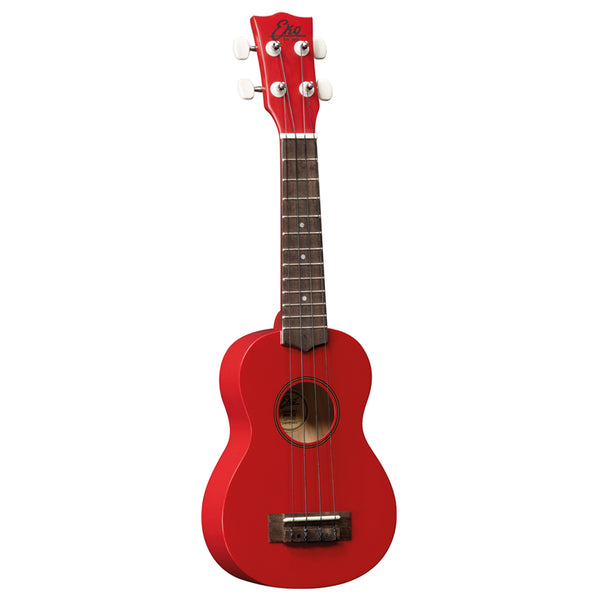 Eko Primo Ukulele Red Ukulele Soprano + accordatore corde di ricambio e custodia