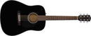 Fender CD-60S Dreadnought, Walnut Fingerboard Black Chitarra Acustica a 20 tasti