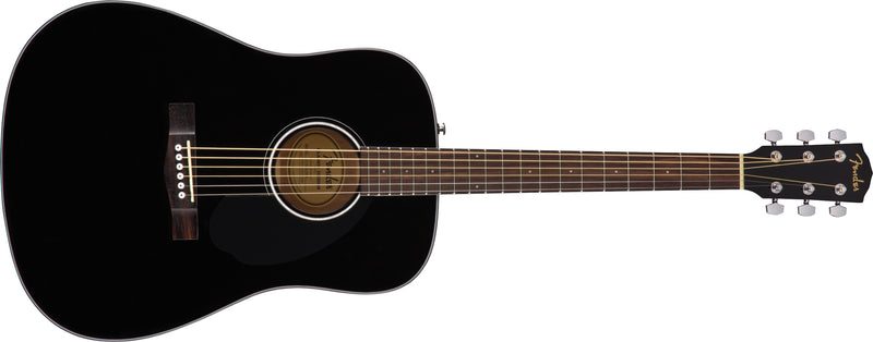 Fender CD-60S Dreadnought, Walnut Fingerboard Black Chitarra Acustica a 20 tasti