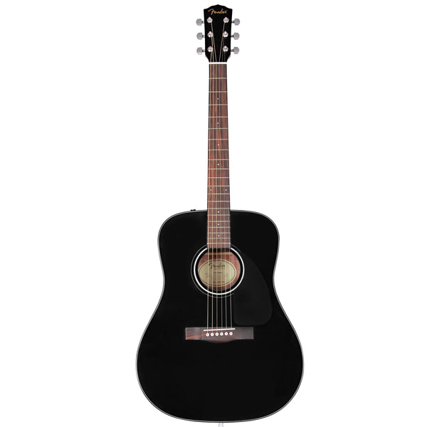 Fender CD-60 Dreadnought V3 Chitarra acustica spalla mancante a 20T, Nero