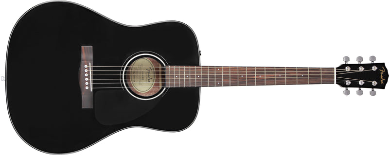 Fender CD-60 Dreadnought V3 DS Walnut Fingerboard Black Chitarra Acustica a 20T
