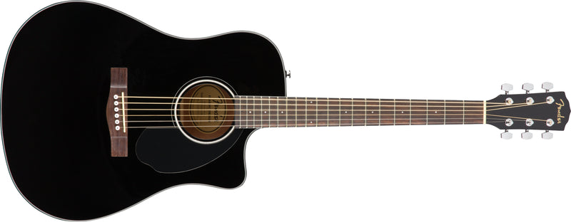 Fender CD-60SCE Dreadnought Walnut Fingerboard Black Chitarra Acustica Elettrif.