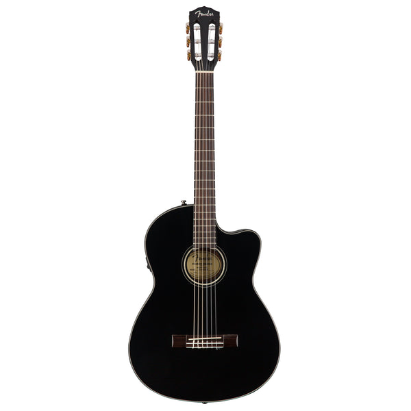 Fender CN-140SCE Chitarra elettro acustica spalla mancante x accesso facile Nero