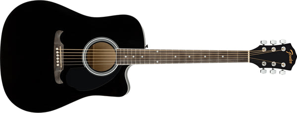 Fender FA-125CE Dreadnought Black Chitarra elettrif. 20T spalla mancante Nero