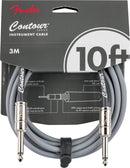 Fender Contour Instrument Cable Inca Silver Jack 6.3 Mono Maschio Dritto da 3mt.