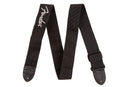 Fender Logo Strap Black/Gray Logo Tracolla per chitarra, cinturino nero da 2"