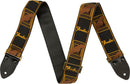 Fender Legacy Vintage Monogram Strap Black/Yellow & Brown 2" Tracolla x chitarra