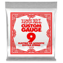 Ernie Ball 1009 Plain Steel Custom Gauce Corda x Chitarra Elettrica o Acustica