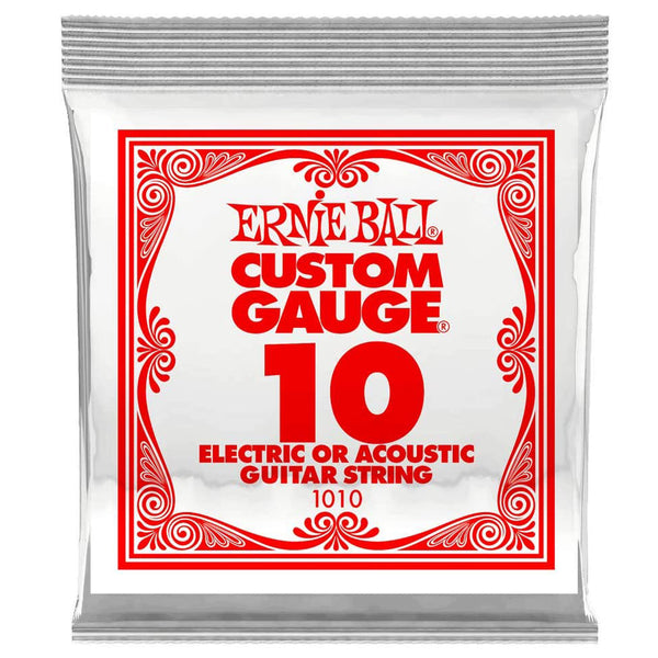 Ernie Ball 1010 Plain Steel Custom Gauce Corda x Chitarra Elettrica o Acustica