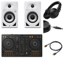 Pioneer Dj DDJ-FLX4 Controller+Coppia Casse DM-40D-BT-WHT + HDJ-X5-K Cuffia+Cavo