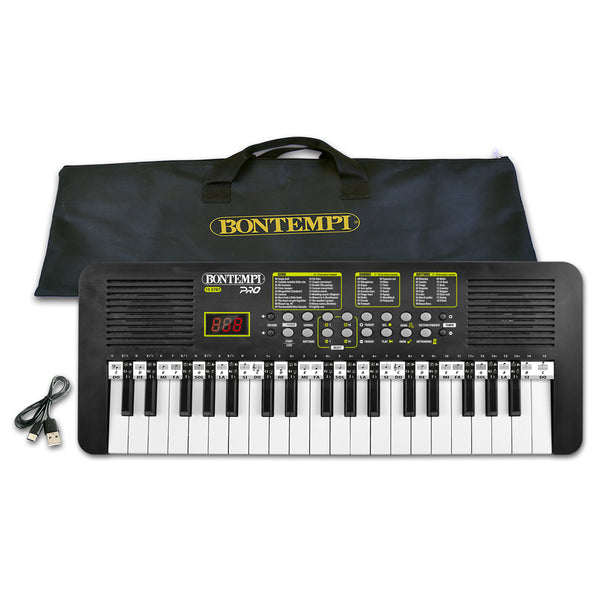 Bontempi 15 3787 Music Tastiera musicale digitale scolastica 37 Tasti Nero