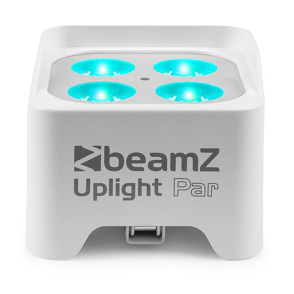 Beamz BBP90W Uplight Par 4x4W 4in1 Led RGB-UV batteria e comando IR e DMX Bianco