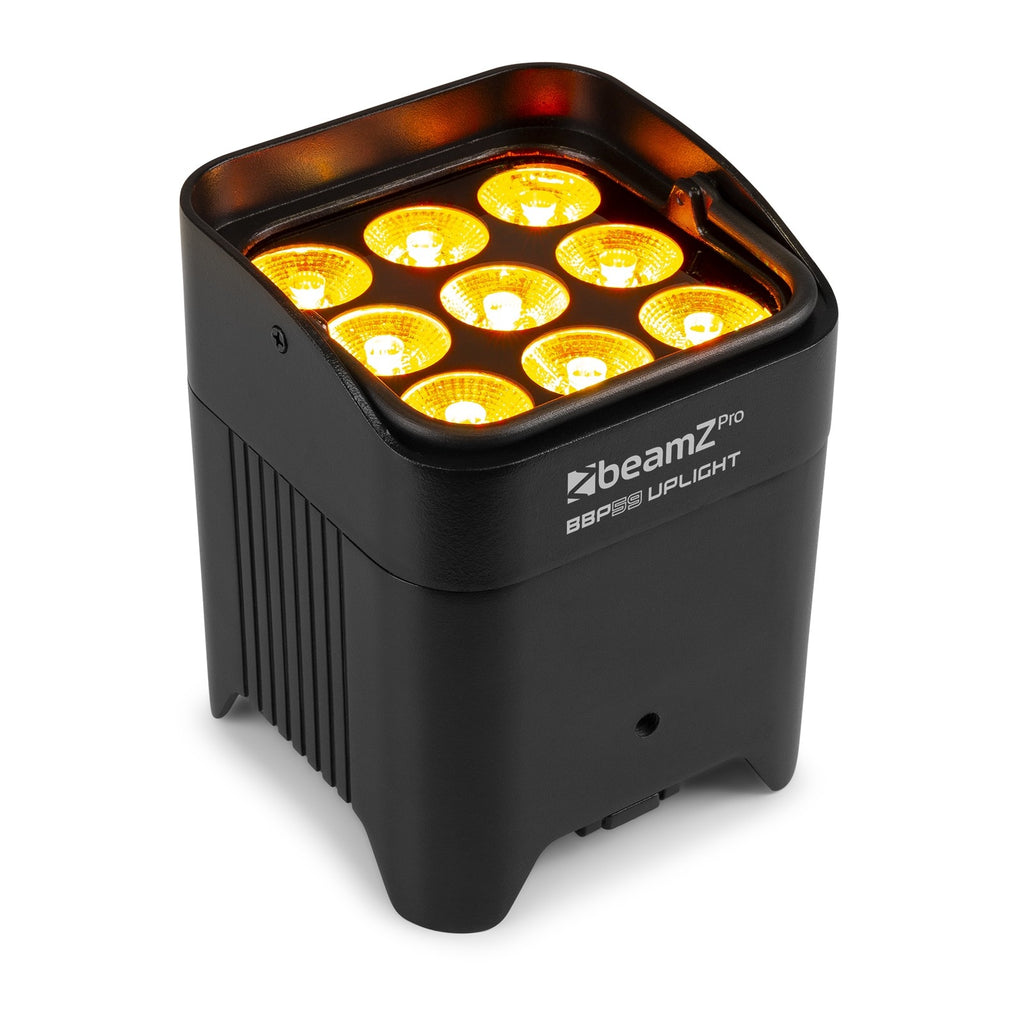 Beamz BBP59 Battery Uplight Par IP65 9Led 12W RGBWA-UV batteria telec