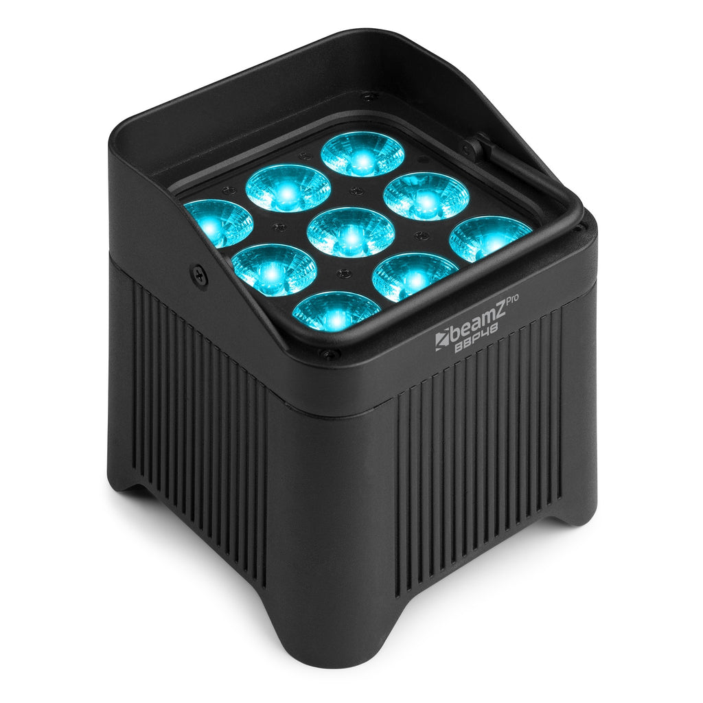 Beamz BBP48 Uplight Par Led WDMX IRC 9x12w RGBAW-UV batteria e wireles