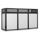 Vonyx DBA200PRO DJ Alum.Booth 2.0m BW Banco Dj 2 Copert. Intercam. Nero e Bianco