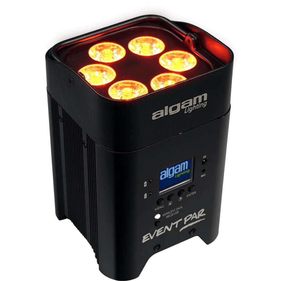Algam Lighting EVENTPAR Par a Batteria a 6LED RGBWA+UV 12W con DMX /DMX ...