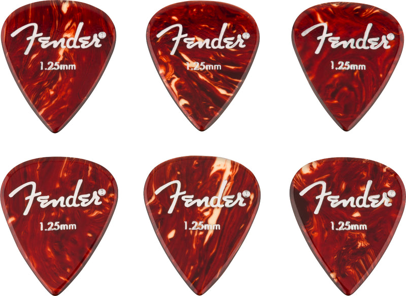 Fender Aero Acrylic Picks 1.25mm 6 Plettri tartarugati in termoplastica acrilica