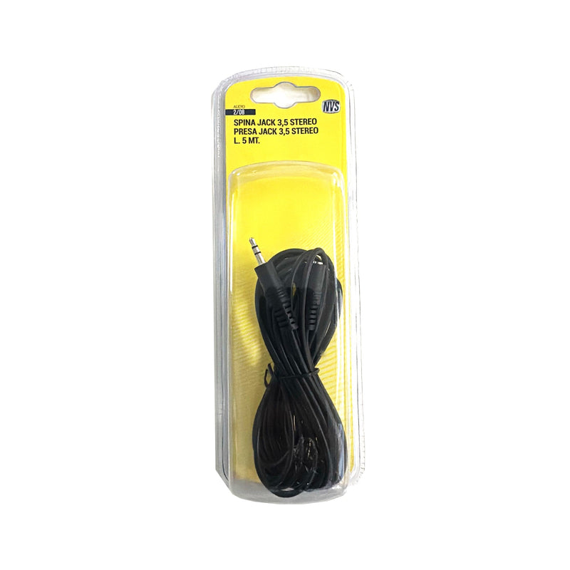 » Nuova Video Suono 2-08 Cavo audio jack stereo 3.5 a presa femmina stereo 3.5 5mt (100% off)